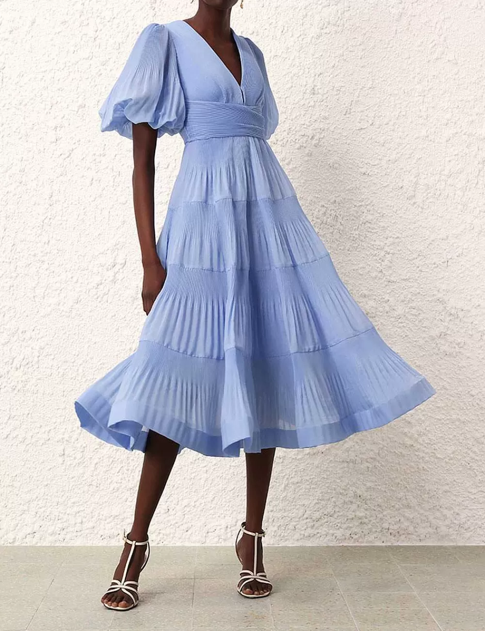 Cheap ZIMMERMANN Pleated Midi Dress