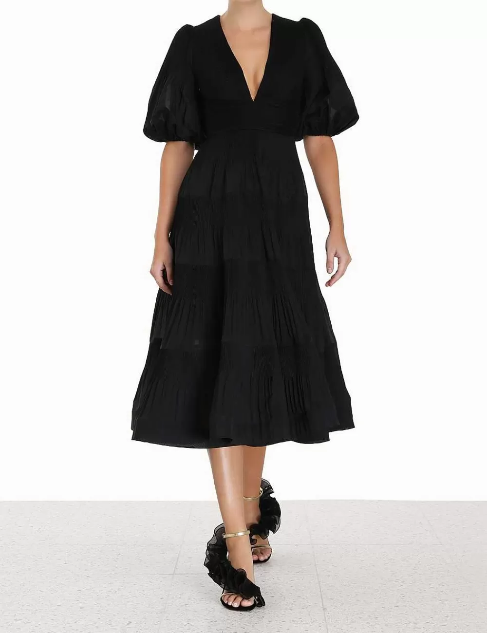 Outlet ZIMMERMANN Pleated Midi Dress