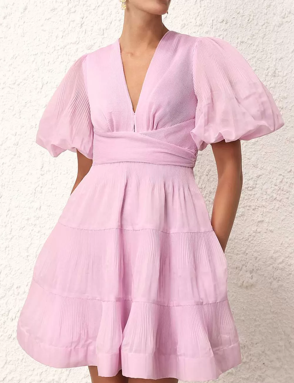 Hot ZIMMERMANN Pleated Mini Dress