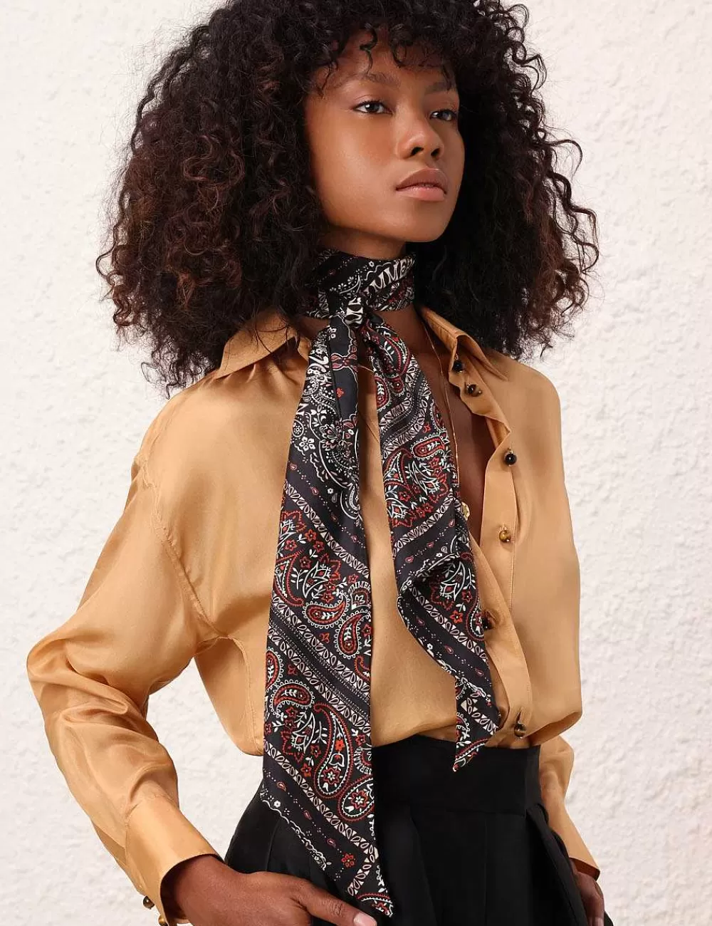 Clearance ZIMMERMANN Printed Silk Neck Scarf