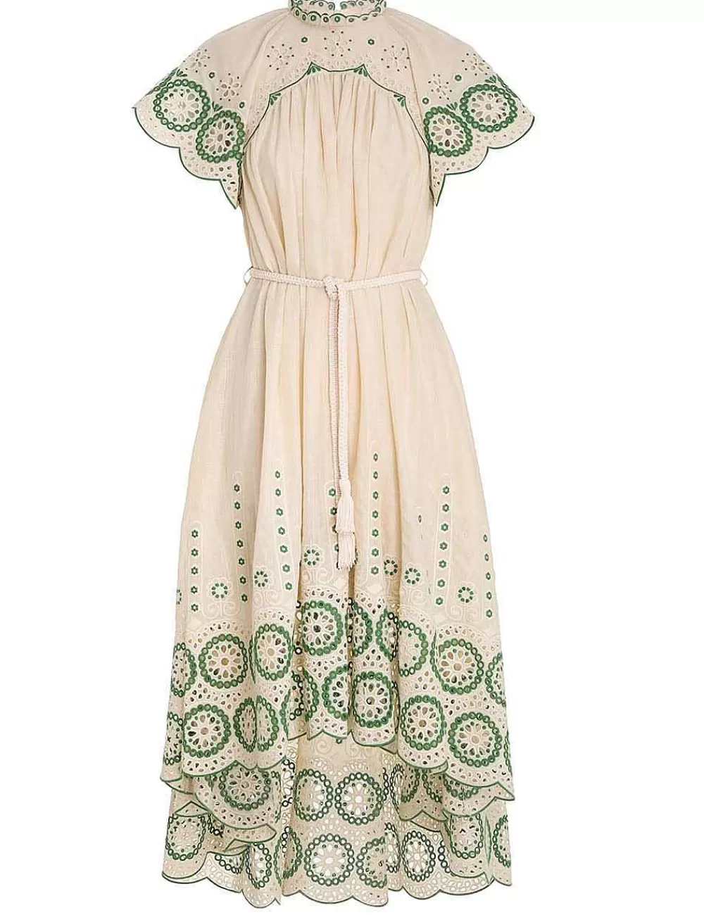 Shop ZIMMERMANN Raie Embroidered Dress