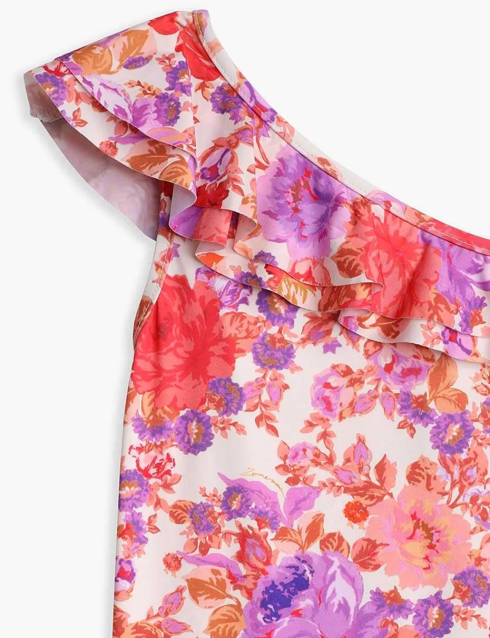 New ZIMMERMANN Raie Frill 1 Shoulder 1Pc