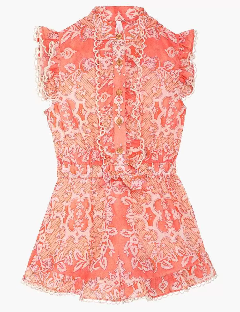 Shop ZIMMERMANN Raie Frill Playsuit