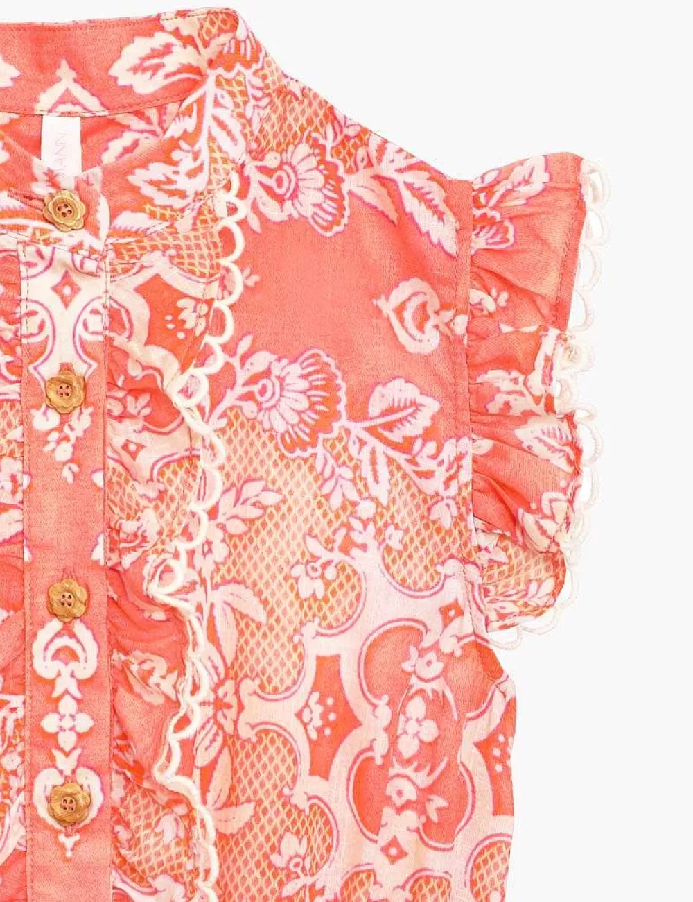 Shop ZIMMERMANN Raie Frill Playsuit