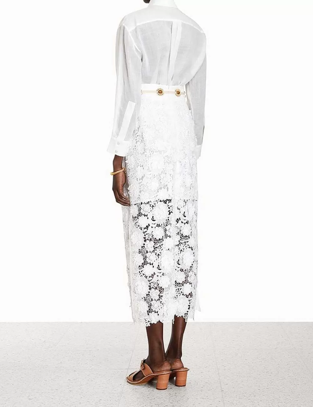 Outlet ZIMMERMANN Raie Lace Flower Shirt