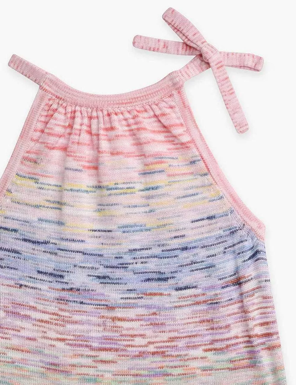 Store ZIMMERMANN Raie Marl Tie-Neck Dress