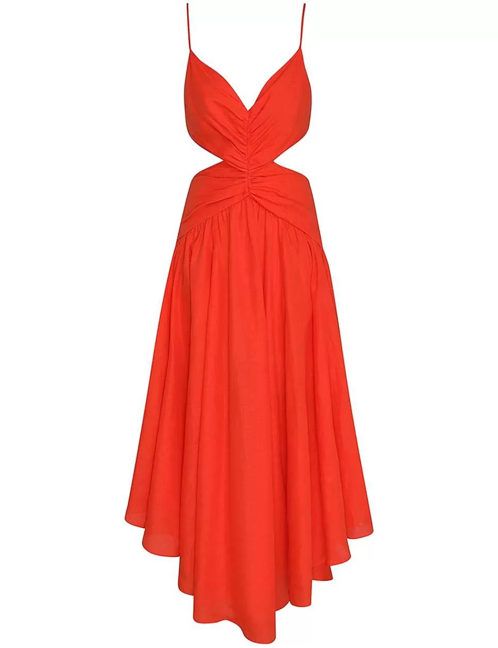 Clearance ZIMMERMANN Raie Plunge Cut Out Midi Dress