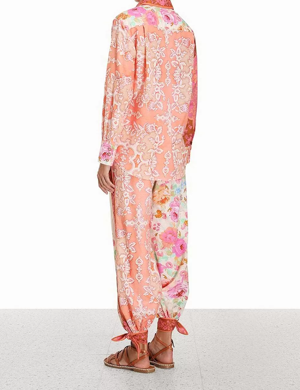 Shop ZIMMERMANN Raie Spliced Body Shirt