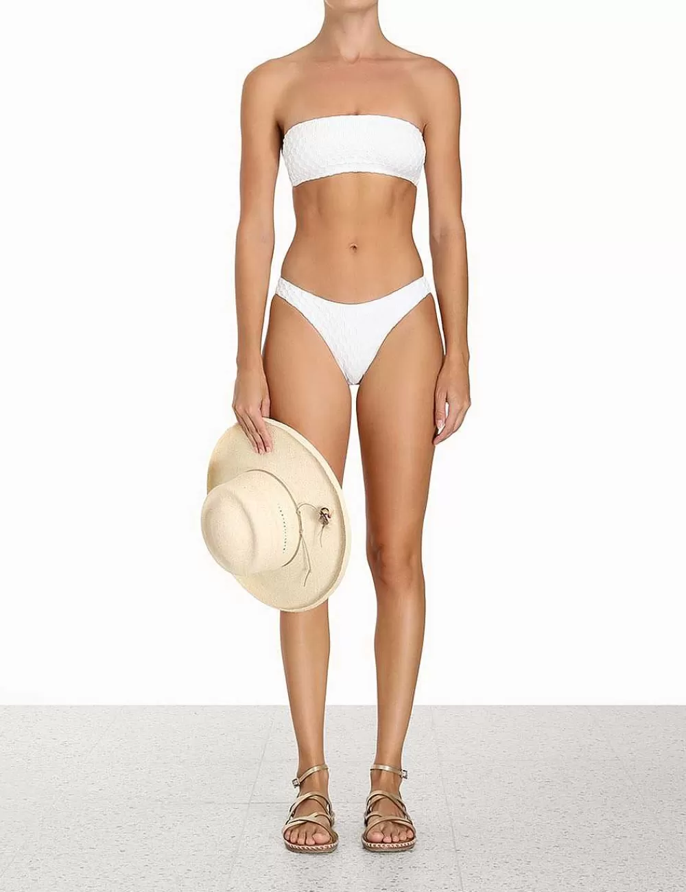 Best Sale ZIMMERMANN Raie Texture Bandeau Bra