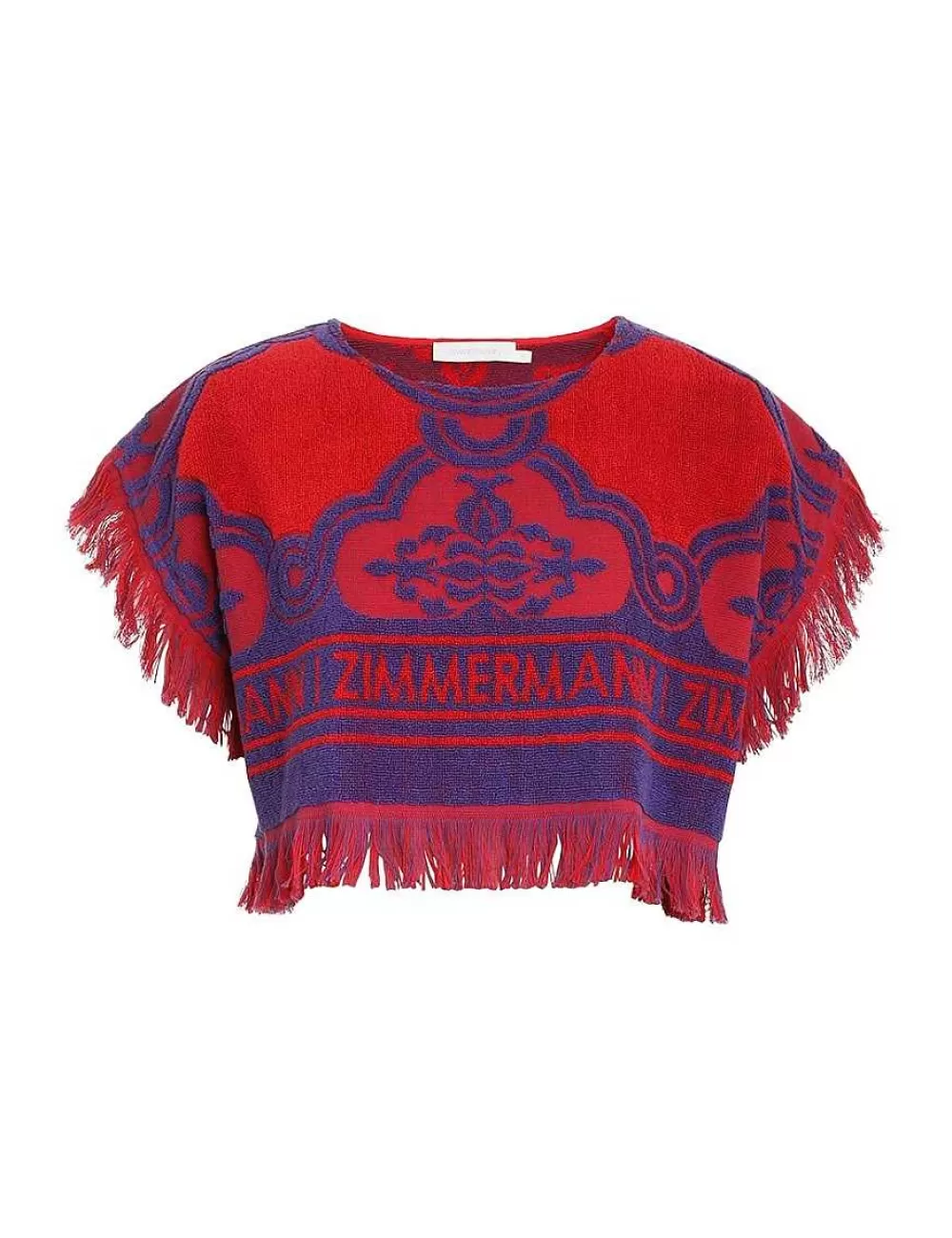 Cheap ZIMMERMANN Raie Towelling Crop