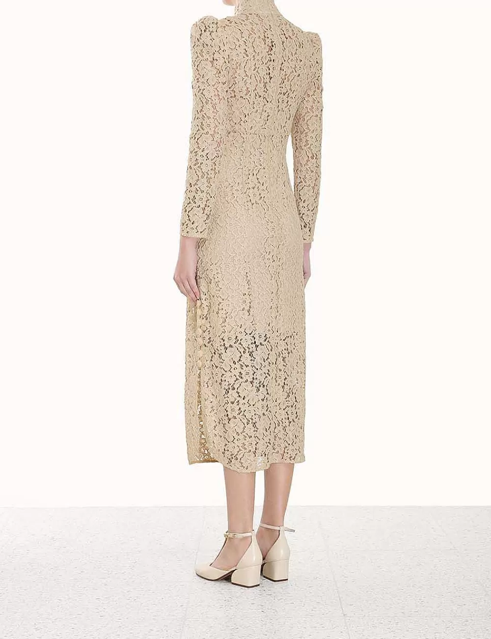 Store ZIMMERMANN Sensory Lace Midi Dress