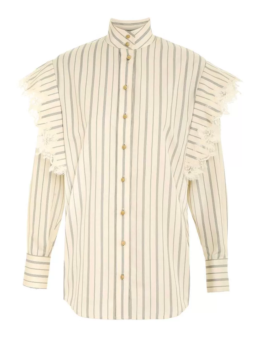 Best Sale ZIMMERMANN Sensory Lace Stripe Shirt