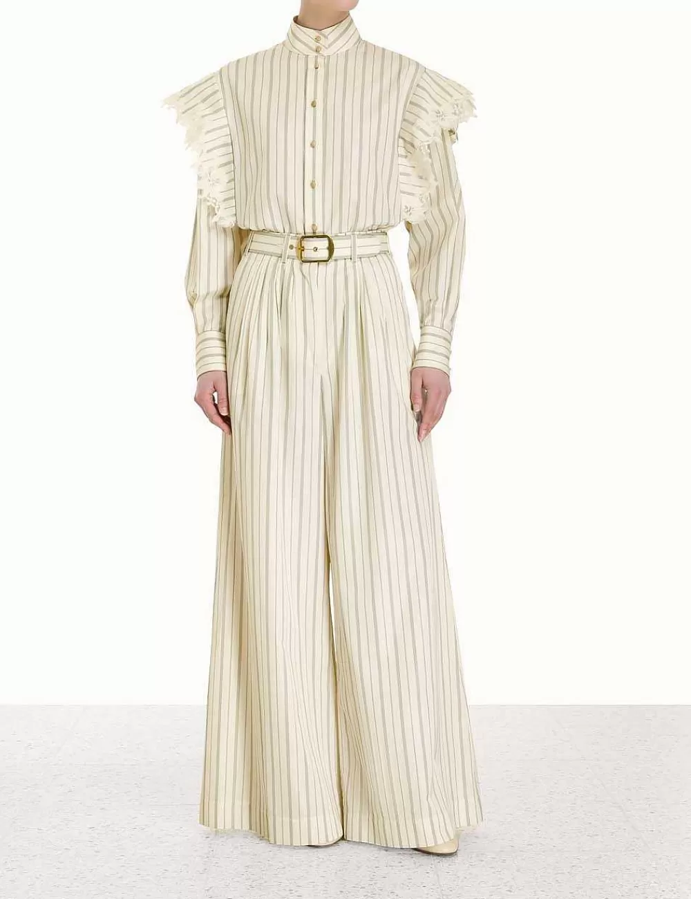 Online ZIMMERMANN Sensory Lace Stripe Shirt