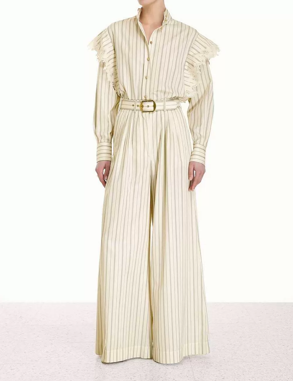 Online ZIMMERMANN Sensory Lace Stripe Shirt