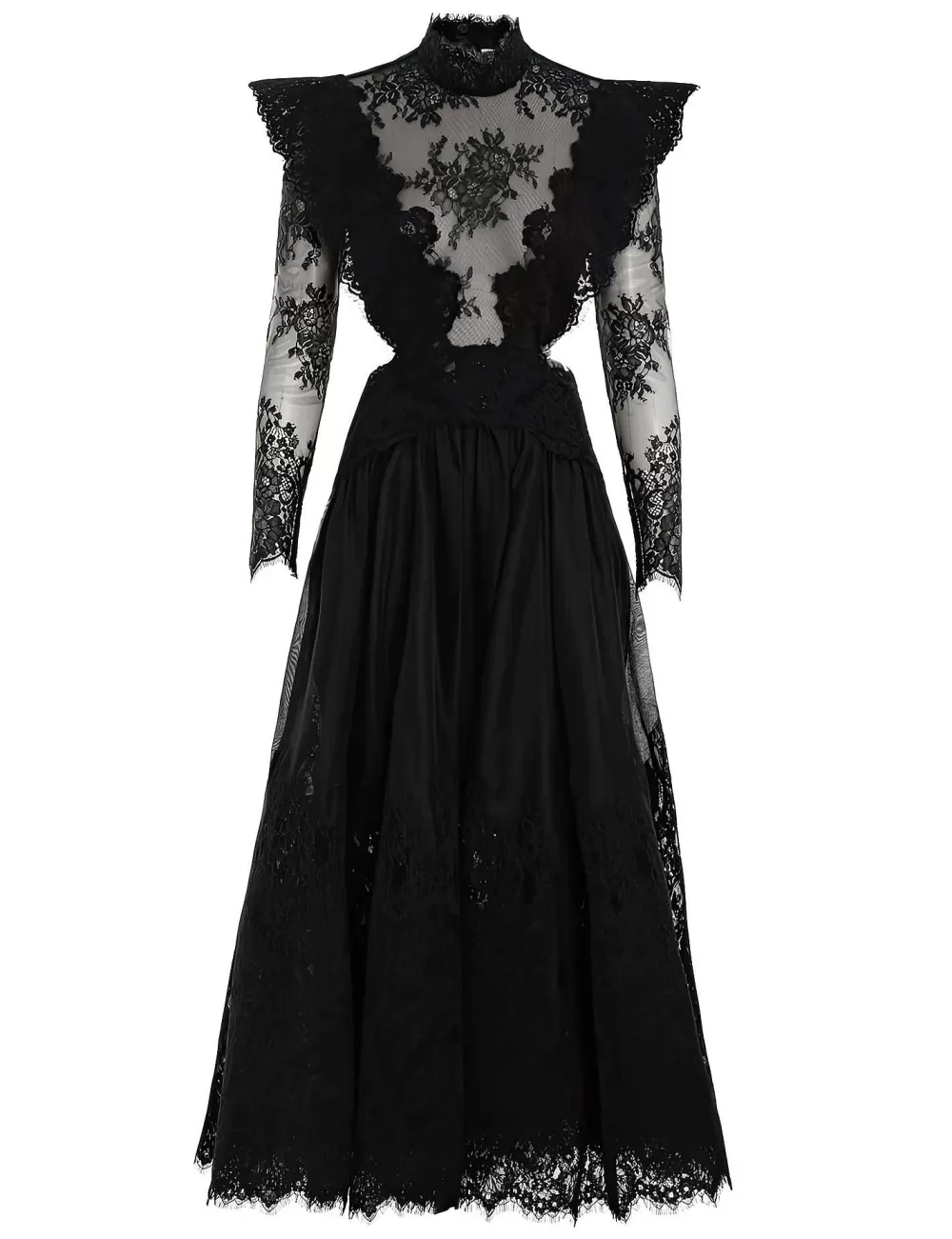 Fashion ZIMMERMANN Sensory Lace Yoke Gown