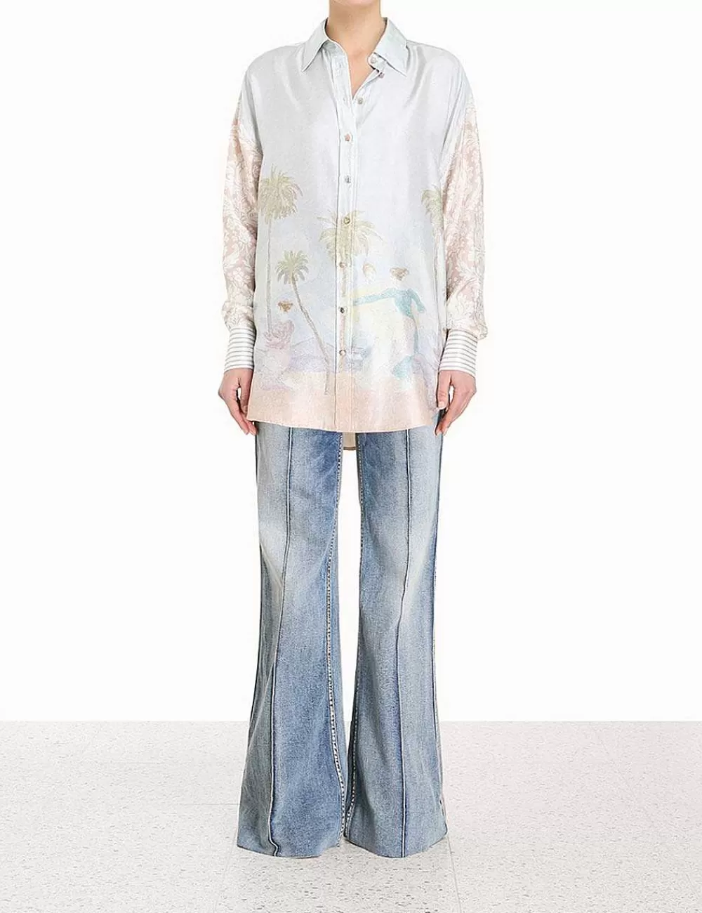 Best ZIMMERMANN Sensory Spliced Shirt
