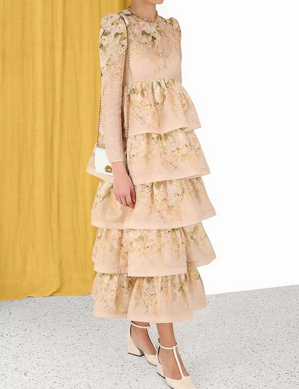 Outlet ZIMMERMANN Sensory Tiered Midi Dress