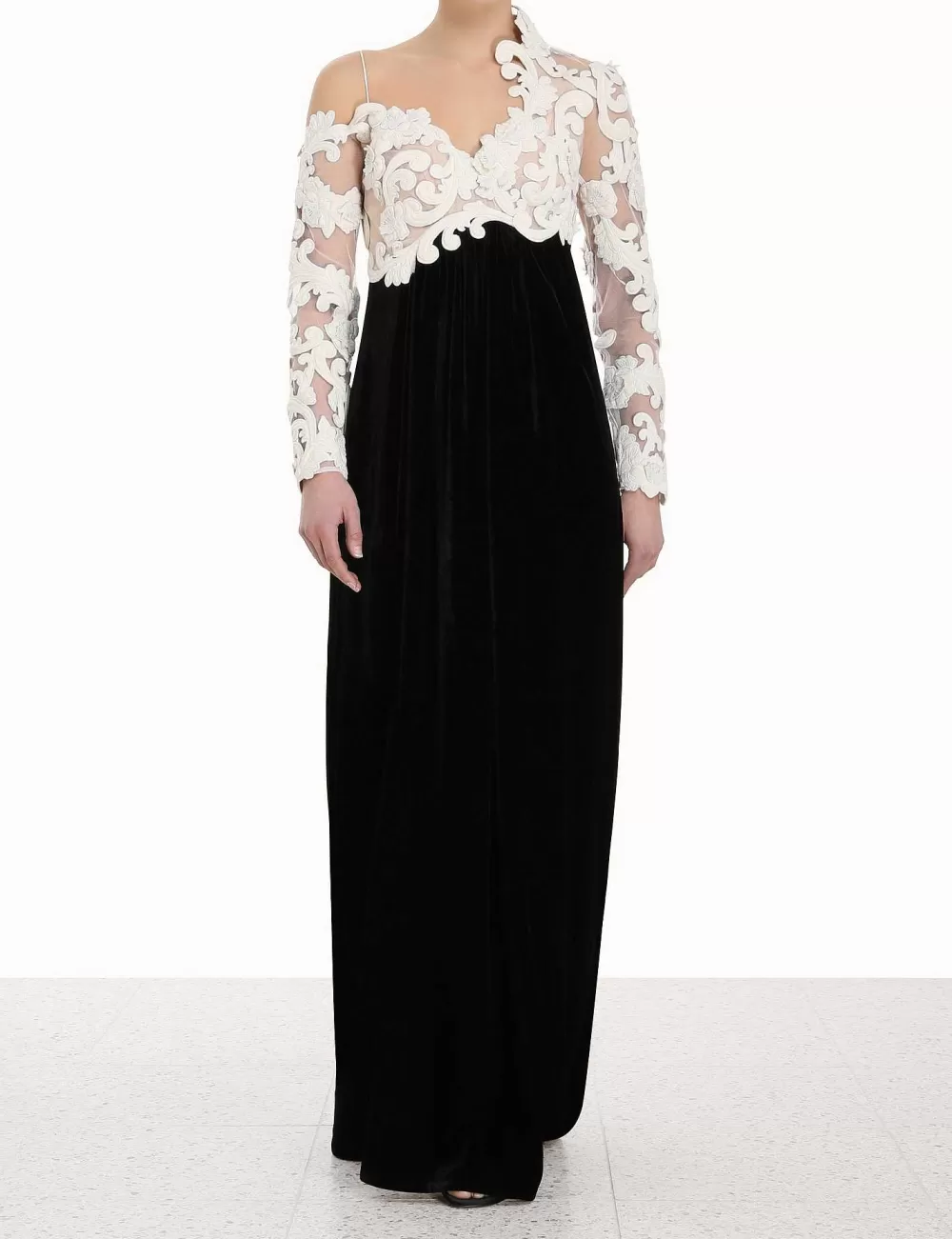 Online ZIMMERMANN Sensory Velvet Bodice Gown