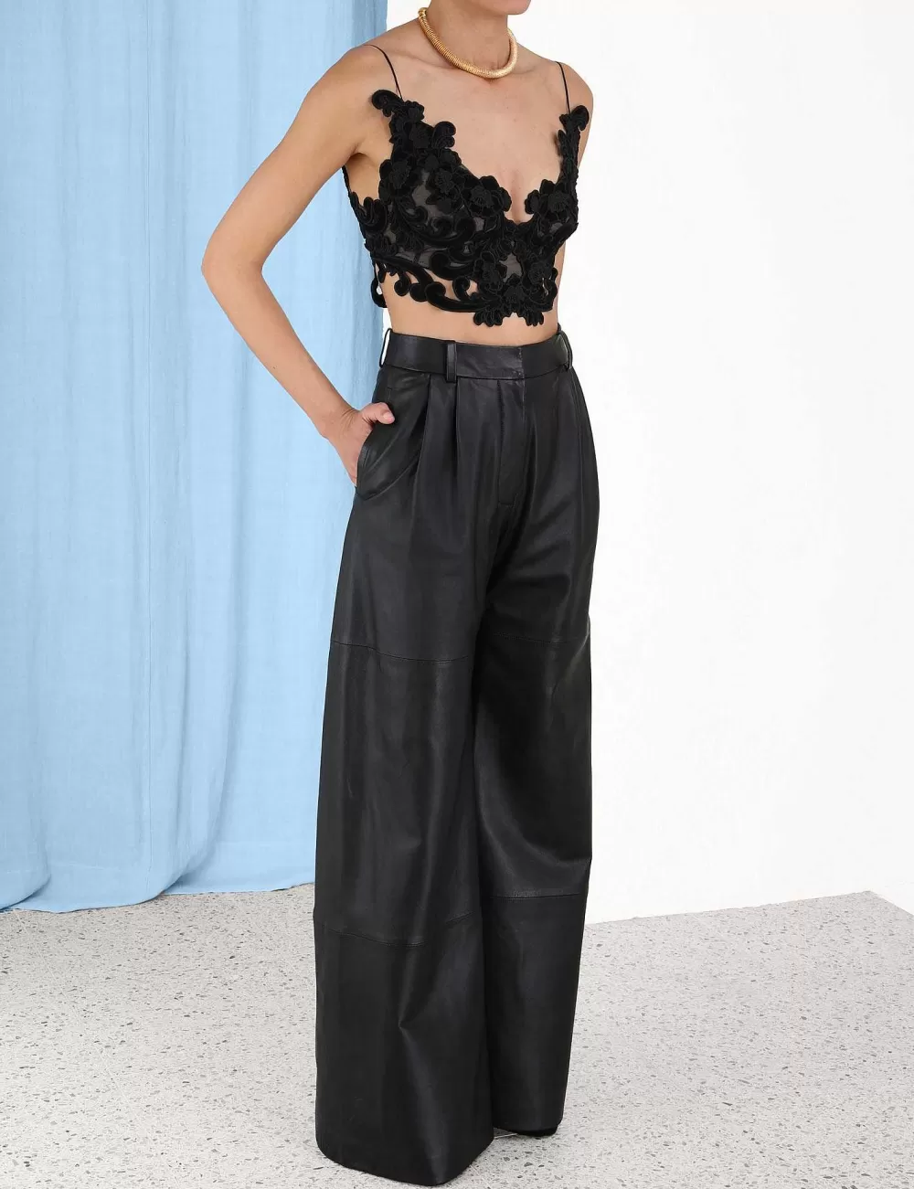Best Sale ZIMMERMANN Sensory Velvet Lace Bodice