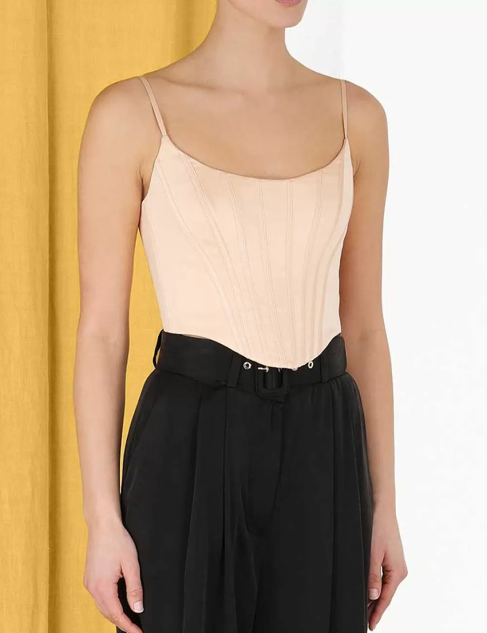 Shop ZIMMERMANN Silk Corset Top