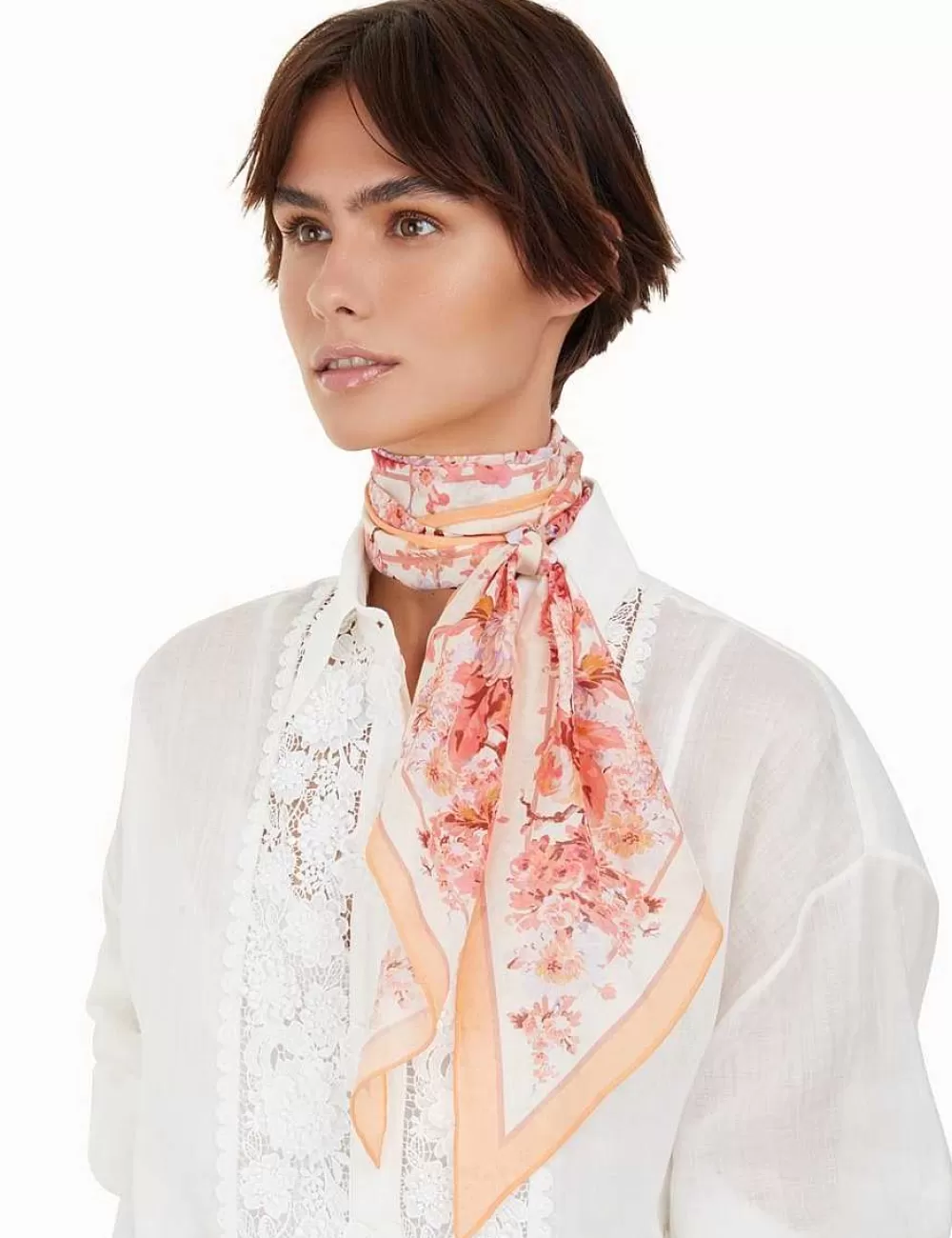 Shop ZIMMERMANN Silk Cotton Neck Scarf