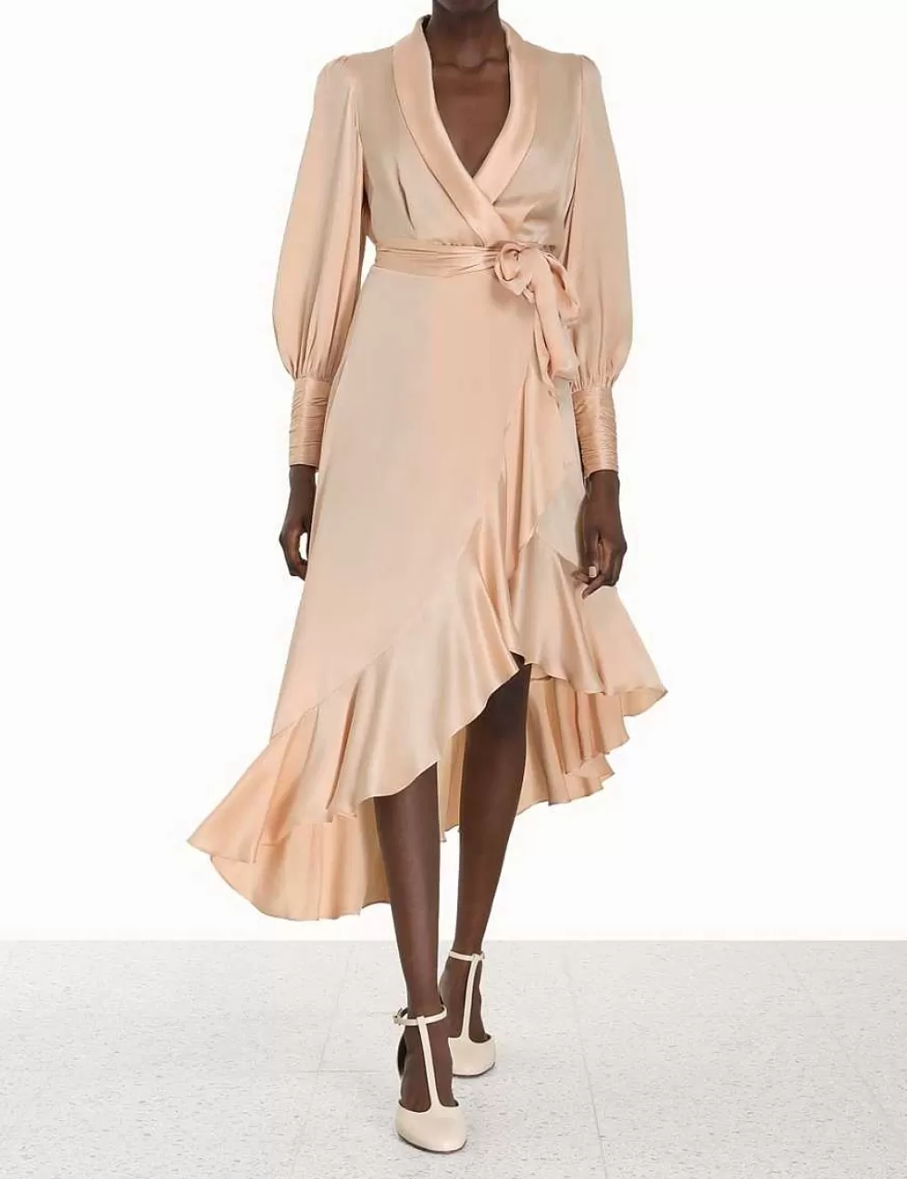 Flash Sale ZIMMERMANN Silk Wrap Midi Dress