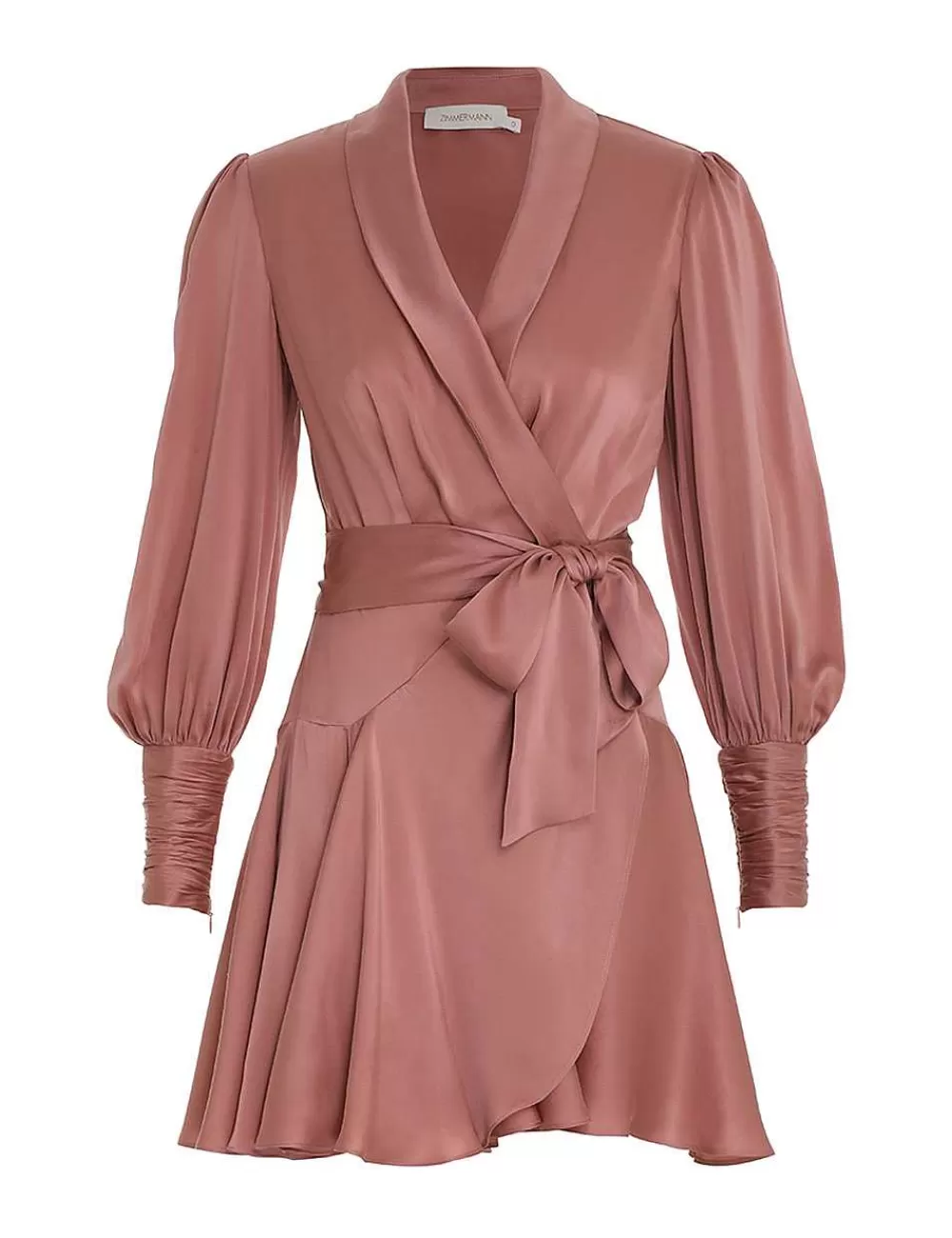Shop ZIMMERMANN Silk Wrap Mini Dress