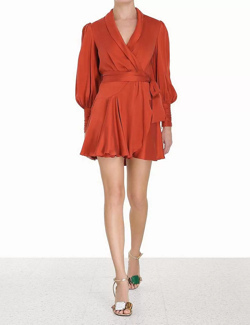 Best ZIMMERMANN Silk Wrap Mini Dress