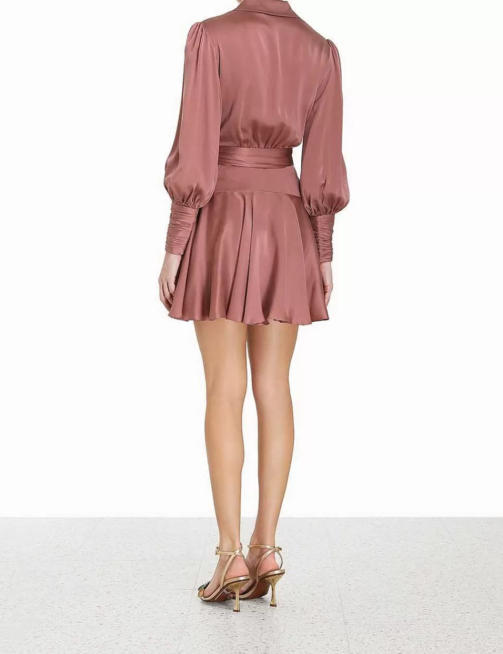Shop ZIMMERMANN Silk Wrap Mini Dress