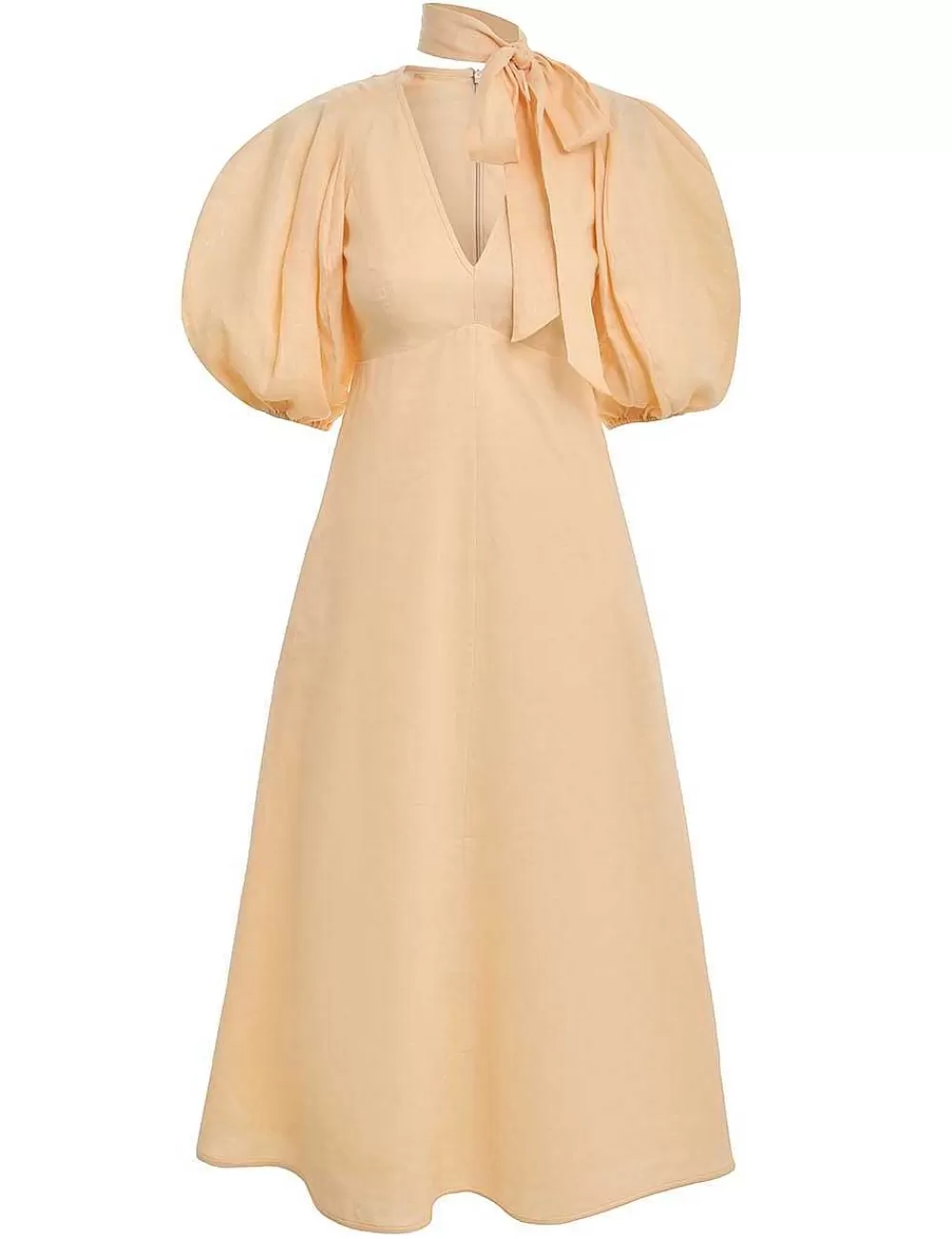 Fashion ZIMMERMANN Tie Neck Midi Dress