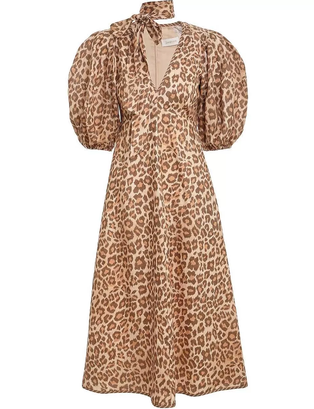 Online ZIMMERMANN Tie Neck Midi Dress