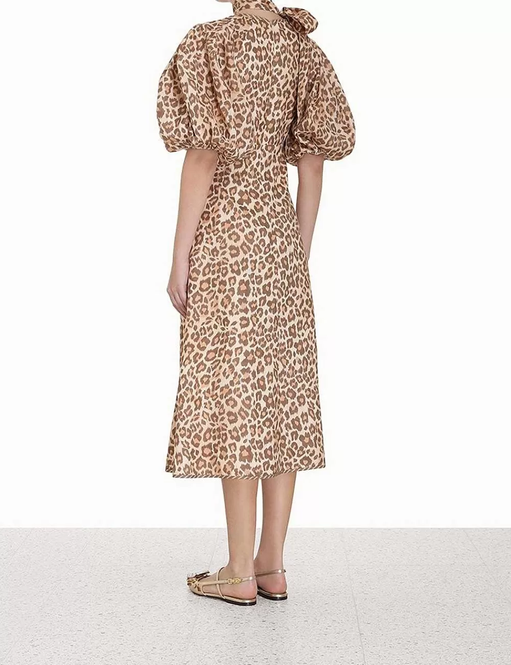 Online ZIMMERMANN Tie Neck Midi Dress