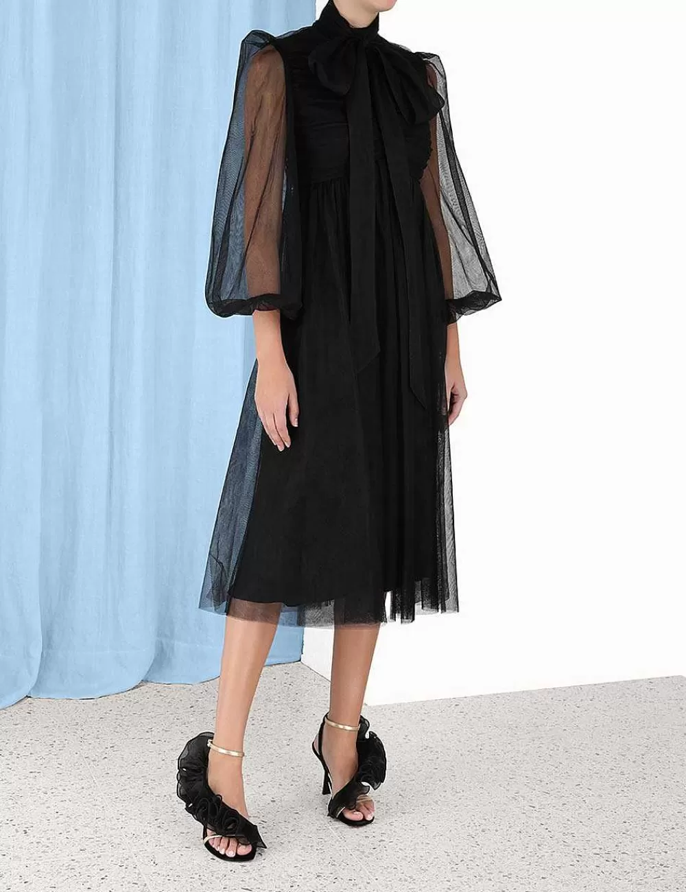 Store ZIMMERMANN Tulle Midi Dress