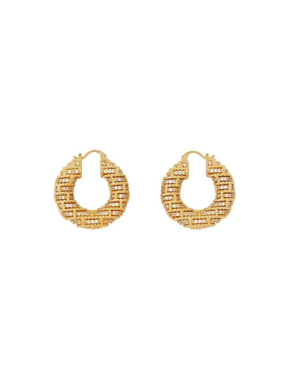 Store ZIMMERMANN Twisted Rope Pave Hoops