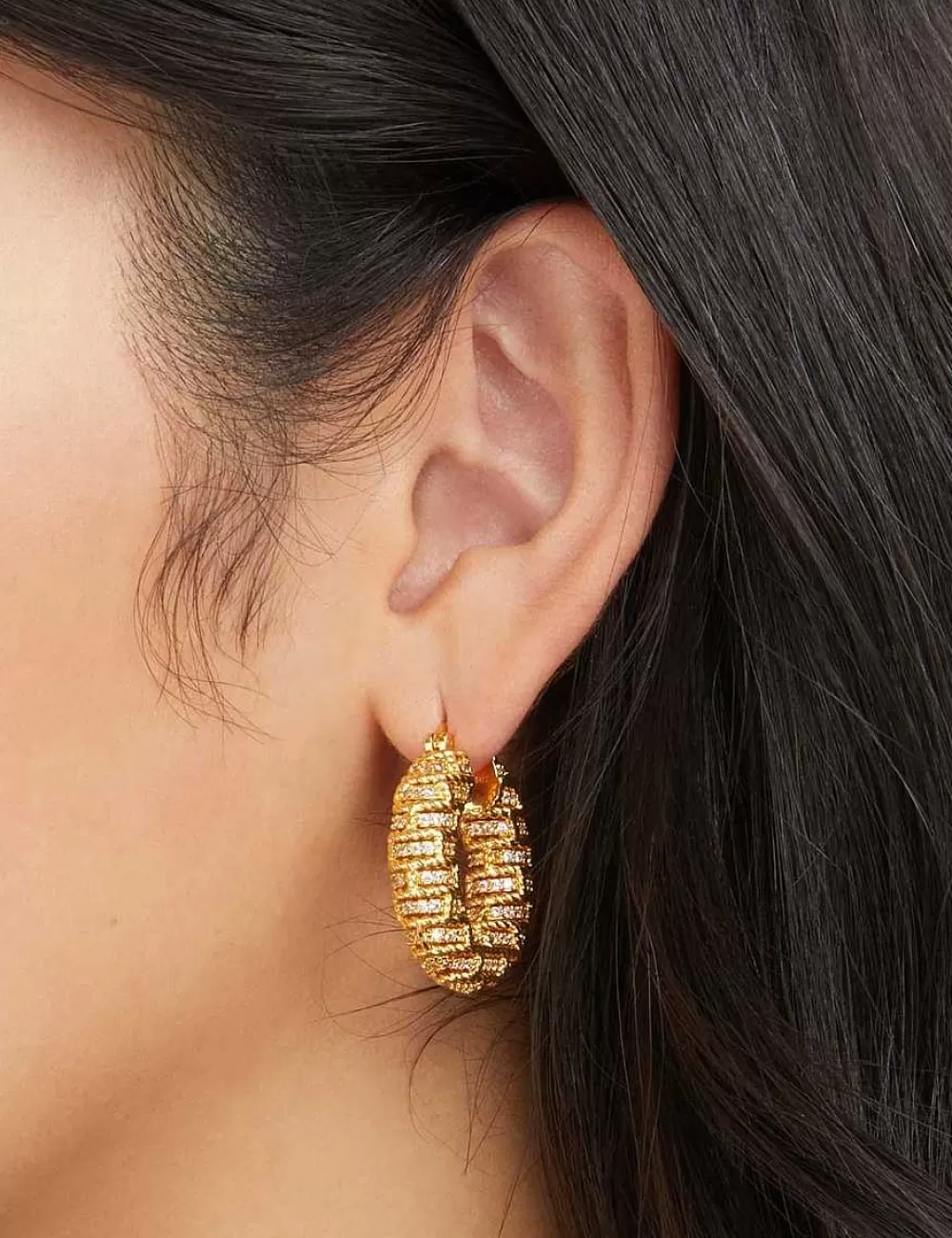 Cheap ZIMMERMANN Twisted Rope Pave Hoops
