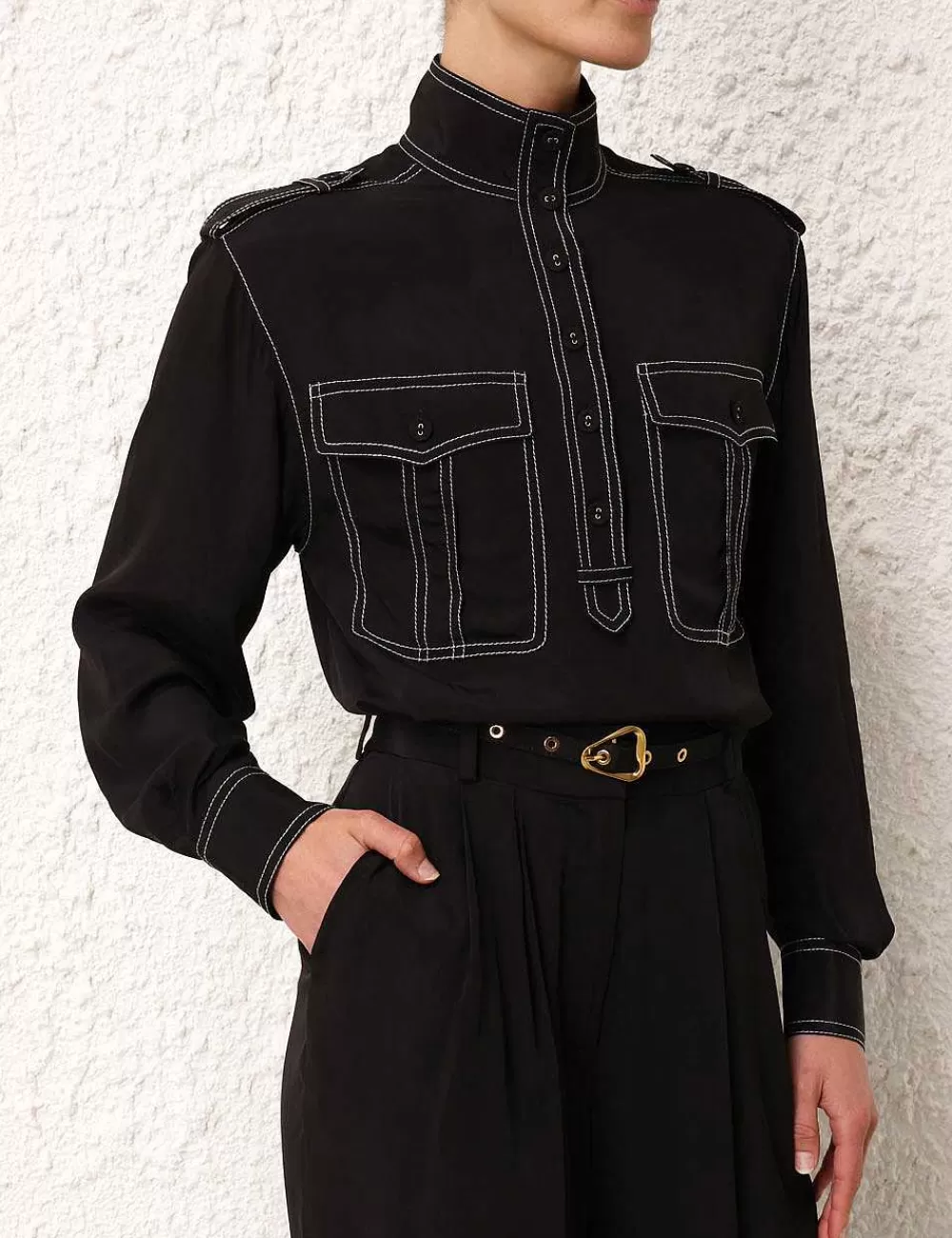 Outlet ZIMMERMANN Utility Blouse