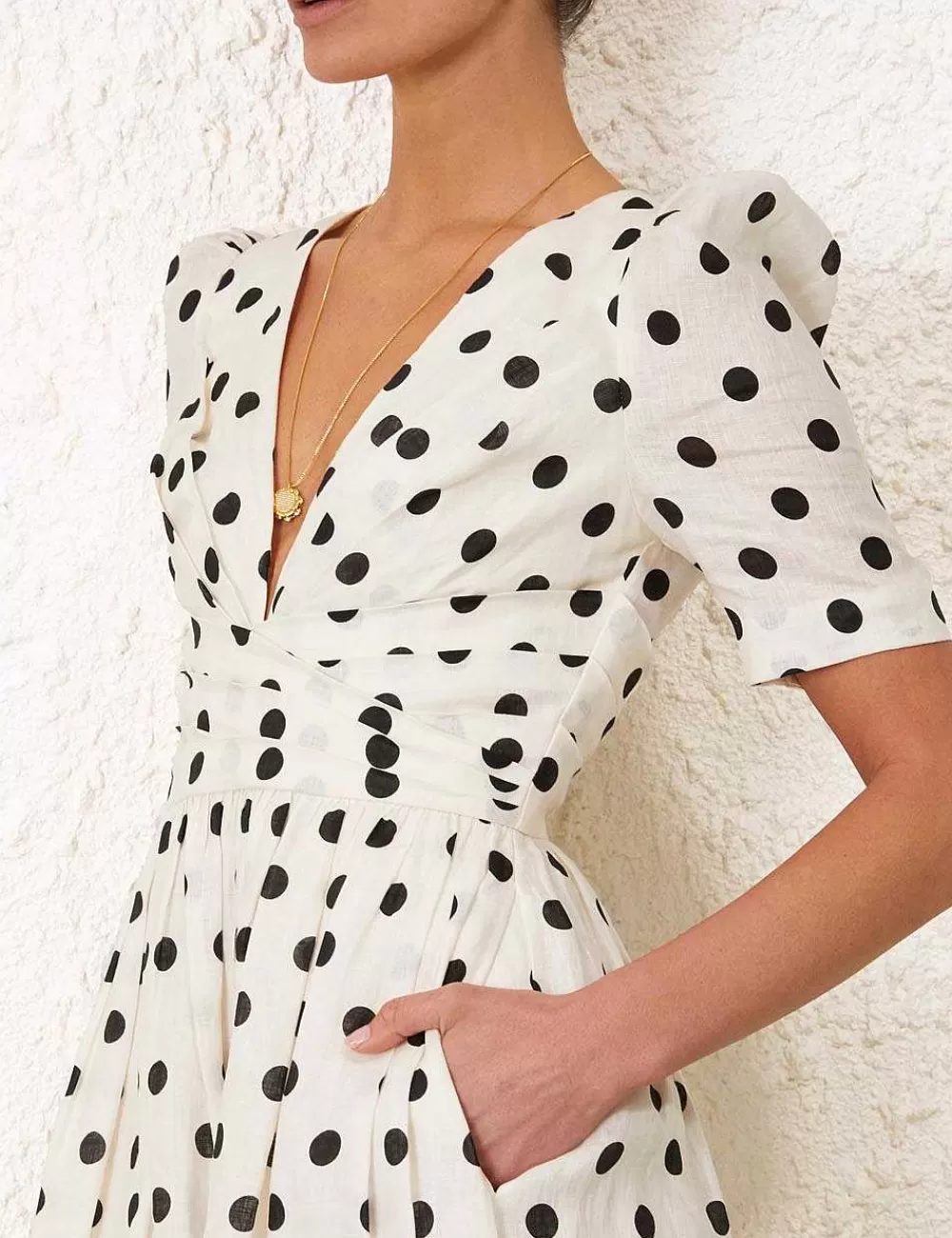 Store ZIMMERMANN V Neck Midi Dress