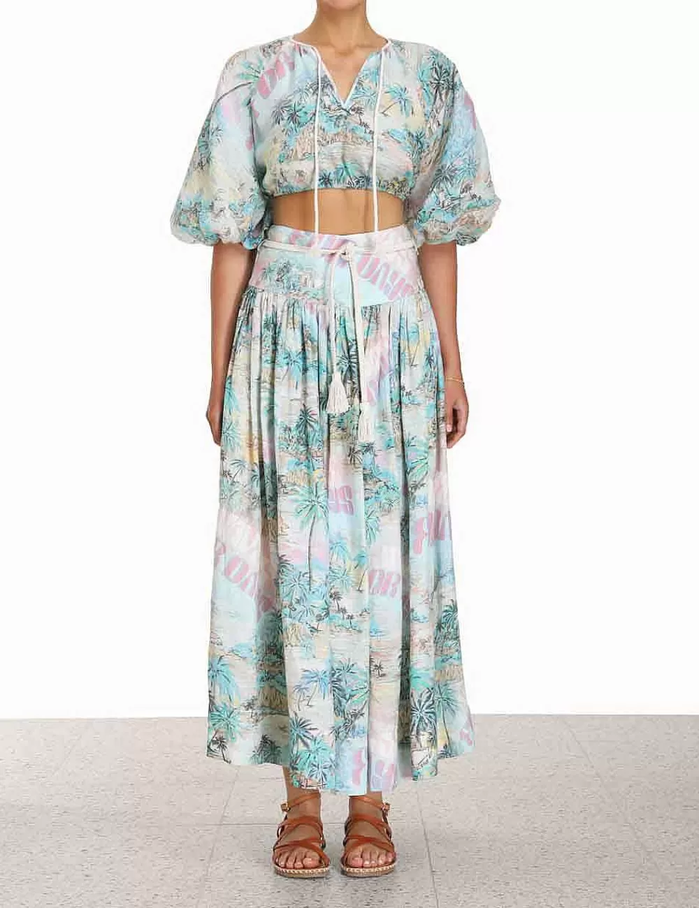 Cheap ZIMMERMANN Vacay Midi Skirt