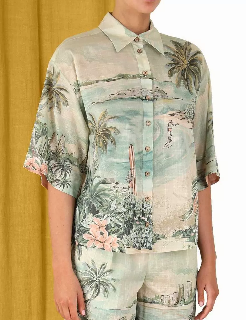 Cheap ZIMMERMANN Vacay Surf Shirt