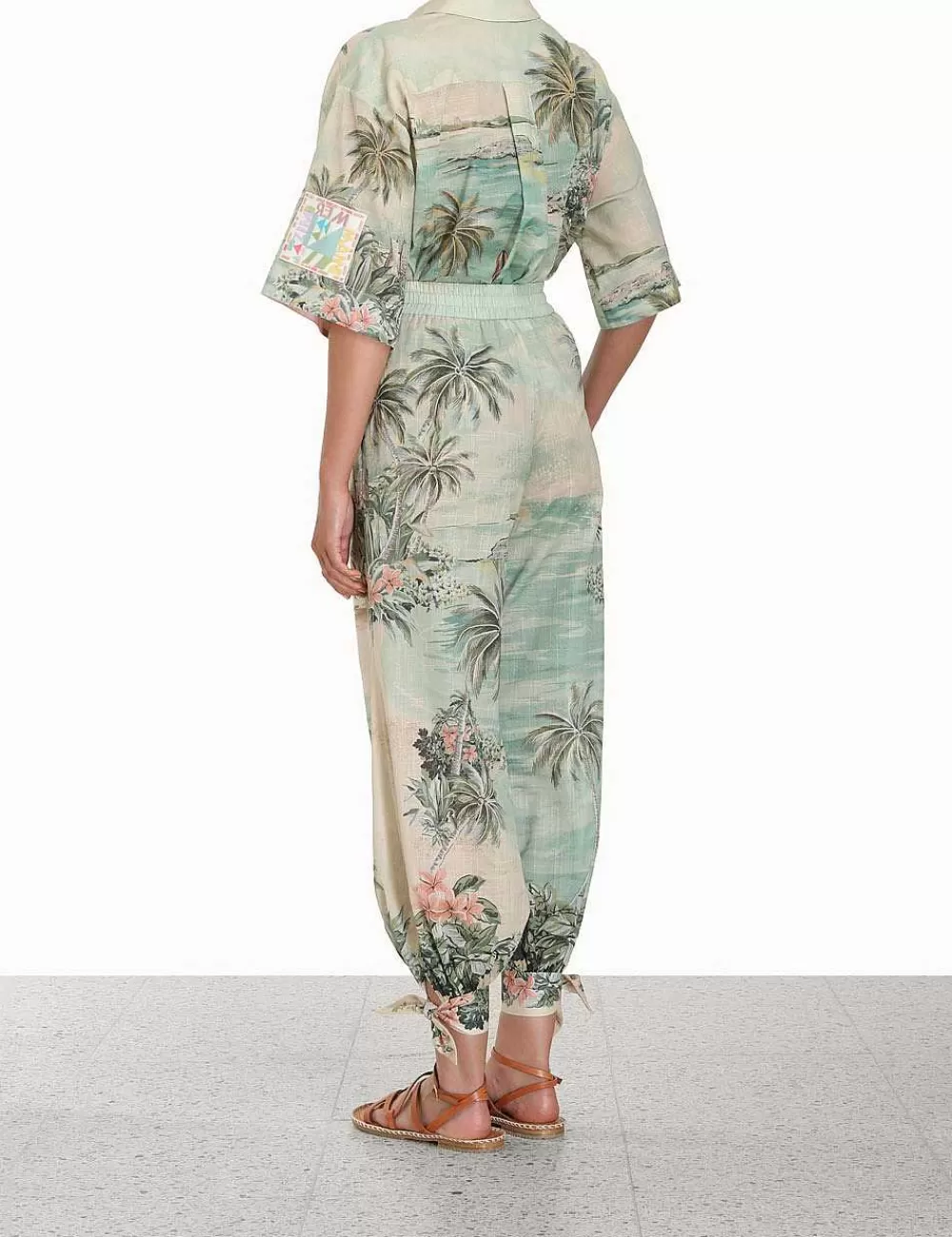 Shop ZIMMERMANN Vacay Tied Track Pant